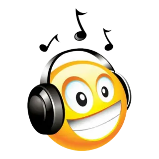 🎧 Emoji, Musica, Cuffie, Faccina, Ascolto, Audio telegram sticker