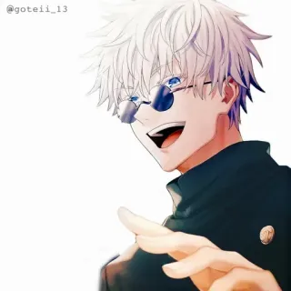 💠 Gojo Satoru Jujutsu Kaisen Anime, Manga, Gojo Satoru, Jujutsu Kaisen, Personaje anime, Pelo blanco whatsapp sticker
