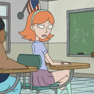 🧿 Summer Smith Rick and Morty animasi, kartun, sekolah, remaja, kelas telegram sticker