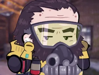 😐 Caustic Apex Legends Apex Legends, Caustic, video game, character, toxic, cartoon telegram sticker