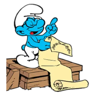 🎓 Smurf การ์ตูน, สเมิร์ฟ, รายการ, การเขียน whatsapp sticker