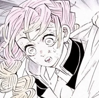 🧺 Mitsuri Kanroji Demon Slayer Anime, Demon Slayer, Mitsuri Kanroji, Waifu, Cheveux roses, Fille anime, Mignon telegram sticker