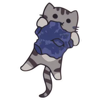 🎁 gatto, adesivo, carino, animale, cartone animato, animale domestico telegram sticker