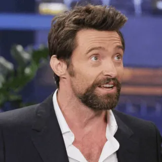 😳 Hugh Jackman aktor, selebriti, pria, potret, Hugh Jackman telegram sticker