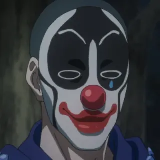 🤡 动漫, 角色, 小丑, 面具, 脸, 卡通 telegram sticker