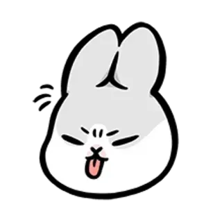 ✳️ kelinci, kartun, hewan, imut, stiker telegram sticker