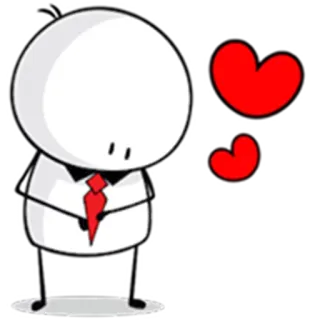 😍 miłość, serce, kreskówka, uczucie, słodki telegram sticker
