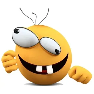 🤪 Emoji, Figur, Lustig, Cartoon, Gelb, Verrückt, Illustration telegram sticker