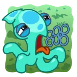 🤮 Cartoon, Figur, Müde, Monster, Genervt, Erschöpft, Animiert telegram sticker
