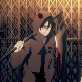 🦇 Zack Angels of Death Anime, Horor, Malaikat Maut, Sabit, Darah, Zack Foster, Angels of Death telegram sticker