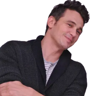 ☺️ James Franco attore, uomo, sorriso, ritratto telegram sticker