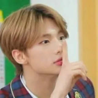 🤫 K-Pop, Psst, Geheimnis, Leise, Finger auf Lippen whatsapp sticker