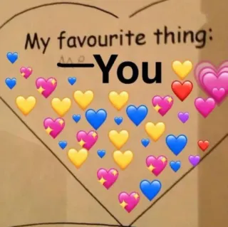 💗 My favourite thing: You cinta, hati, favorit, imut, romantis, kasih sayang, emoji telegram sticker