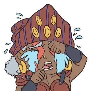 😭 pleurer, triste, personnage, larmes telegram sticker