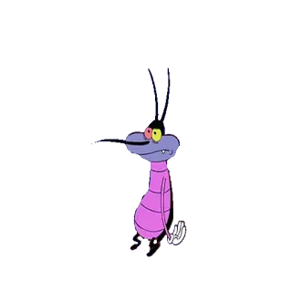😑 Joey Oggy and the Cockroaches Dessin animé, Cafard, Joey, Oggy et les cafards, Personnage telegram sticker