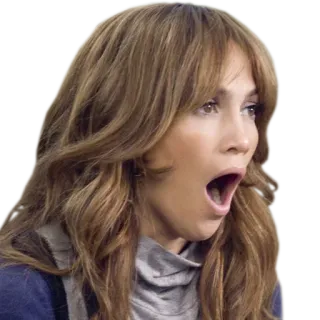 😳 Jennifer Lopez Jennifer Lopez, JLo, surprise, shocked, celebrity, woman, mouth open telegram sticker