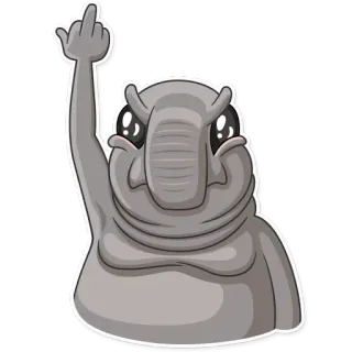 🖕 dedo do meio, ofensivo, rude, gesto, desenho animado telegram sticker