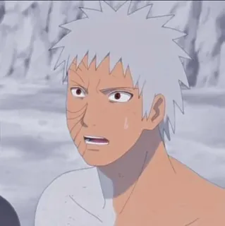 🕷 Obito Uchiha Naruto anime, manga, character, scars, Uchiha telegram sticker