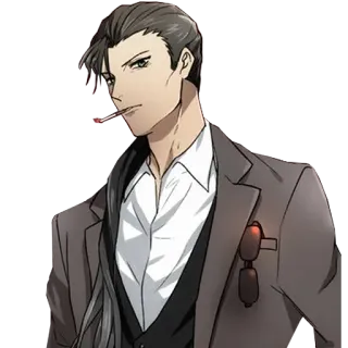 😎 动漫, 男人, 香烟, 西装, 人物, 太阳镜 telegram sticker