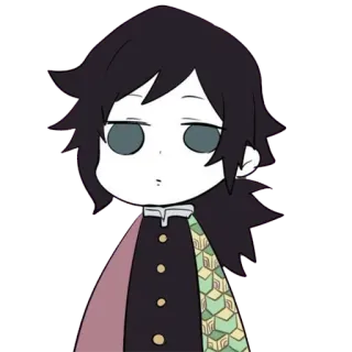 😐 Giyu Tomioka Demon Slayer Anime, Thanh Gươm Diệt Quỷ, Giyu Tomioka, Chibi, Manga, Nhân vật, Hình vẽ telegram sticker
