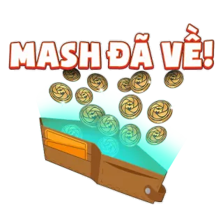 😜 MASH ĐÃ VỀ! soldi, monete, portafoglio, cartoni animati, vietnamita telegram sticker