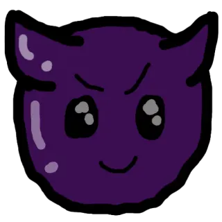 😈 devil, demon, monster, cute, cartoon, evil, purple telegram sticker