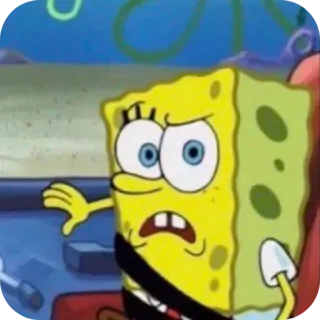 📖 SpongeBob SquarePants spongebob, reaction, angry, confused, frustrated, nickelodeon, cartoon telegram sticker