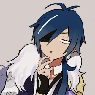 💠 Kaeya Genshin Impact kaeya, genshin impact, anime, character, eyepatch, manga telegram sticker