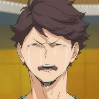 😭 Oikawa Tooru Haikyuu!! Anime, Chorando, Triste, Oikawa, Tooru, Haikyuu, Emocional telegram sticker
