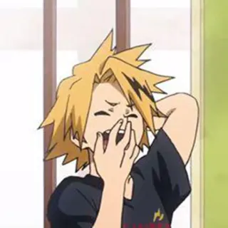 😴 Denki Kaminari My Hero Academia anime, my hero academia, denki kaminari, funny, cartoon, sticker telegram sticker
