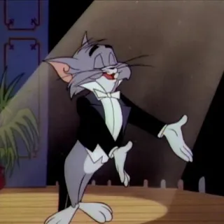 🙌 Tom Cat Tom and Jerry gato, desenho animado, smoking, clássico, personagem telegram sticker
