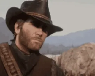 😐 Arthur Morgan Red Dead Redemption 2 Western, Cowboy, Jeu, Personnage, Hors-la-loi telegram sticker