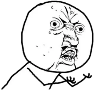 😟 rage, meme, angry, expression, internet telegram sticker