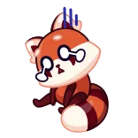 🤪 panda, red panda, animal, cute, cartoon, sticker telegram sticker