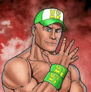 💚 John Cena Wrestler, WWE, Sport, Cartoon, John Cena telegram sticker