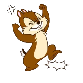 😛 Chip ardilla listada, Disney, dibujos animados, feliz, celebración telegram sticker
