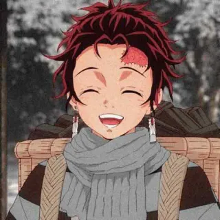 😊 Tanjiro Kamado Demon Slayer อนิเมะ, ตัวละคร, ทันจิโร่, คามาโดะ, ดาบพิฆาตอสูร telegram sticker