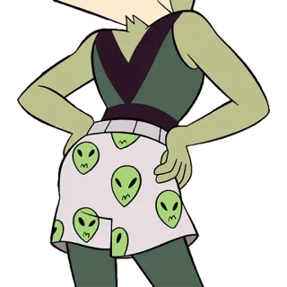 🍆 외계인, 만화, 초록색, 캐릭터 telegram sticker