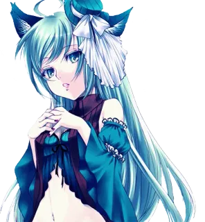 😏 anime, girl, cat ears, cute, manga telegram sticker