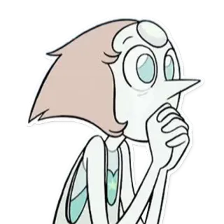 👏 Pearl Steven Universe การ์ตูน, อนิเมชั่น, เพิร์ล, สตีเวน ยูนิเวิร์ส, ตัวละคร, สติกเกอร์ telegram sticker