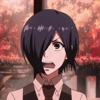 🌟 Touka Kirishima Tokyo Ghoul Anime, Charakter, Touka Kirishima, Tokyo Ghoul, Manga whatsapp sticker