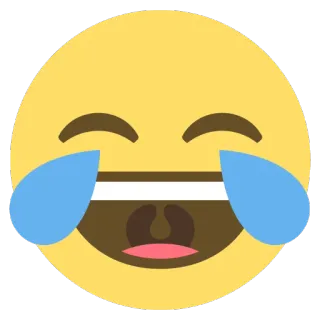 😂 emoji, rire, pleurer, larmes, joie, visage jaune whatsapp sticker