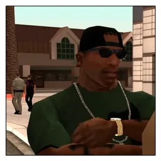 👀 Big Smoke Grand Theft Auto: San Andreas Big Smoke, Grand Theft Auto, San Andreas, Видеоигра, Персонаж, GTA whatsapp sticker