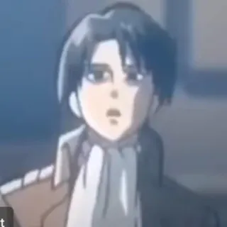 🥠 Levi Ackerman Attack on Titan Levi, Attack on Titan, anime, character, serious, manga, animated telegram sticker