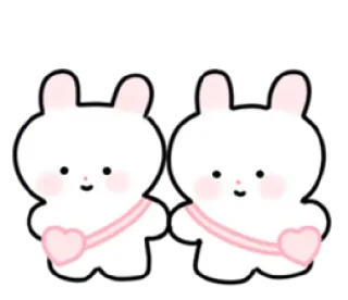 💭 可爱, 兔子, 贴纸, 动物, 卡哇伊, 卡通 telegram sticker