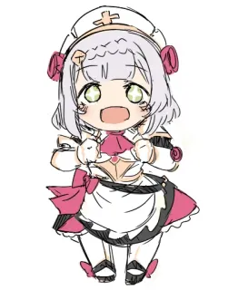 🏖 Noelle anime, chibi, cute, fanart, noelle, genshin impact telegram sticker