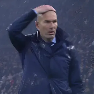 🔵 Zinedine Zidane Football whatsapp sticker