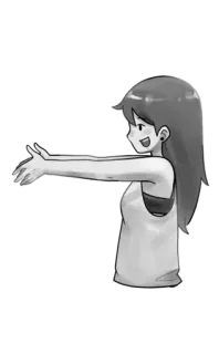 🤗 Anime, Ragazza, Abbraccio, Cartone animato, Felice, Amichevole, Emozioni, Carino telegram sticker