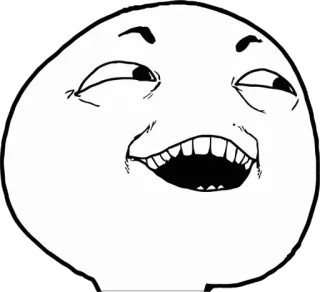 😏 Meme, Trollface, Internet, BD, Humour, Drôle whatsapp sticker