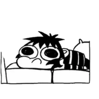 ☹️ Anime, Manga, Cartoni animati, Personaggio, Emo, Fumetto, Disegno telegram sticker